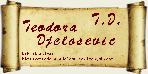 Teodora Đelošević vizit kartica